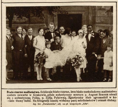 Press coverage of August and Zofia's marriage in Kraków