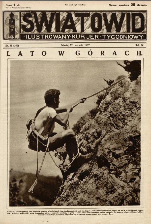 Światowid Magazine cover page of edition No. 35 1927